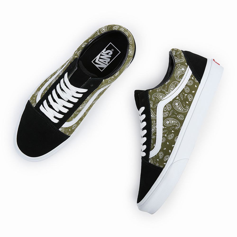 Tenis Vans Old Skool Hombre Negras/Verde | XSA081536