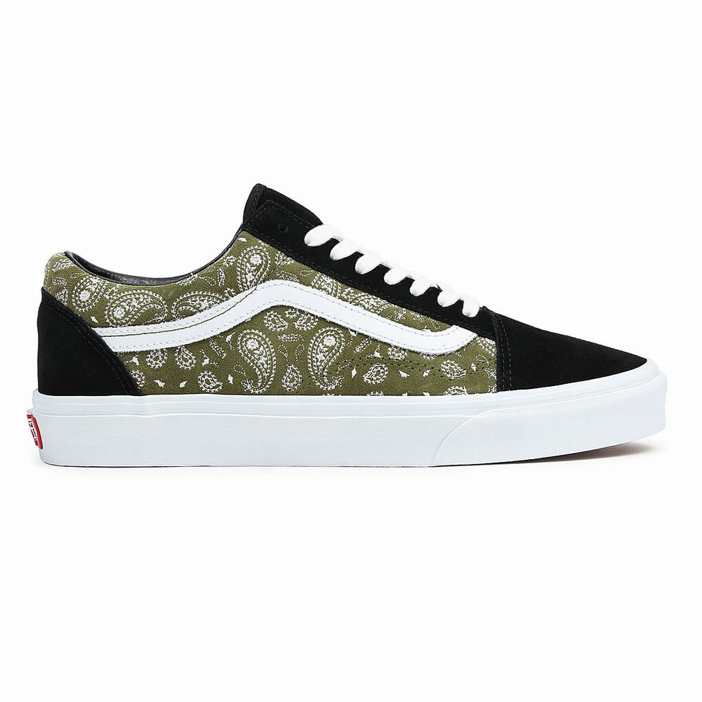 Tenis Vans Old Skool Hombre Negras/Verde | XSA081536