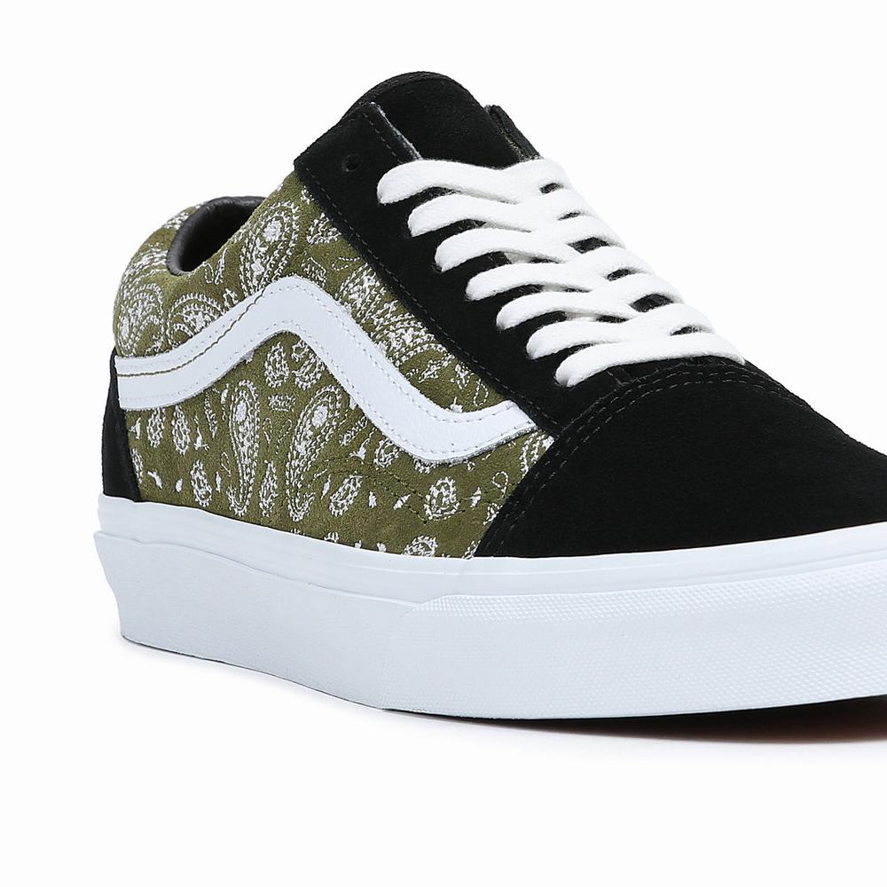 Tenis Vans Old Skool Hombre Negras/Verde | XSA081536