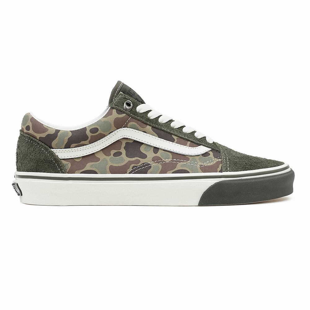 Tenis Vans Old Skool Hombre Verde/Blancas | VKB190475