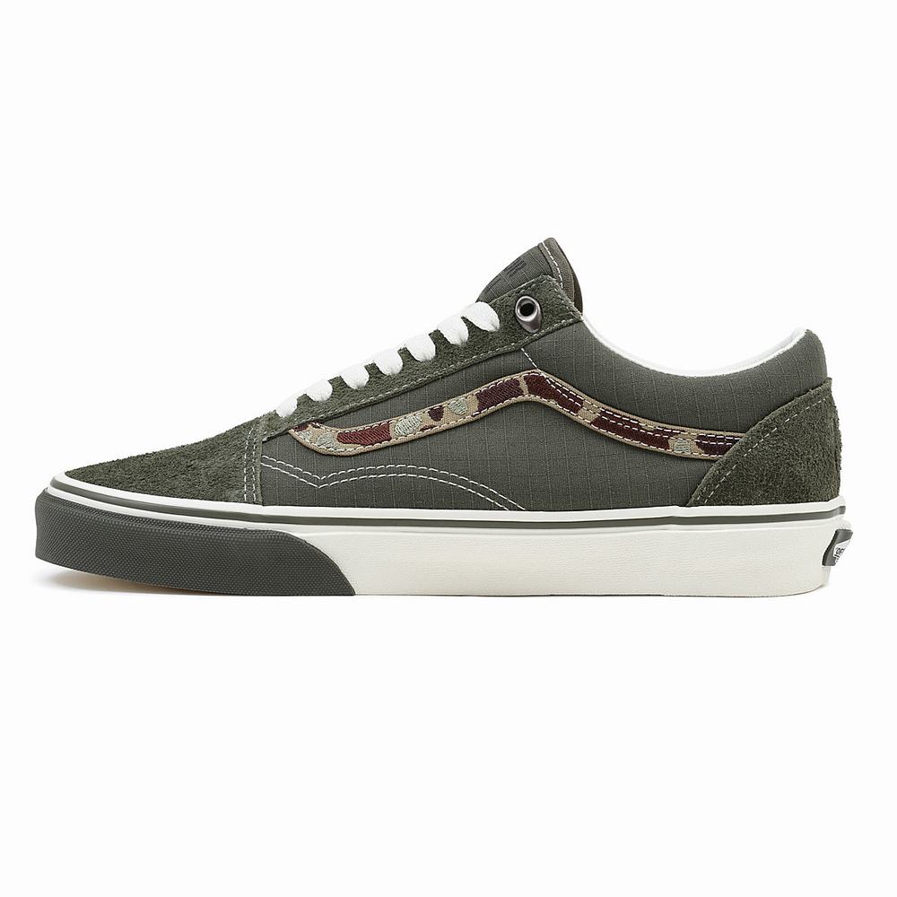 Tenis Vans Old Skool Hombre Verde/Blancas | VKB190475