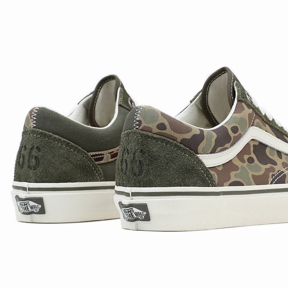 Tenis Vans Old Skool Hombre Verde/Blancas | VKB190475