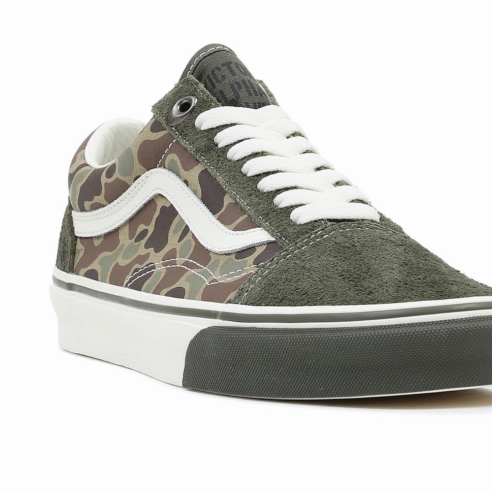 Tenis Vans Old Skool Hombre Verde/Blancas | VKB190475