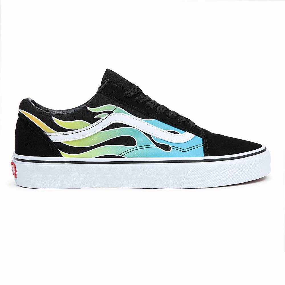 Tenis Vans Old Skool Mujer Azules/Negras | JQD123769