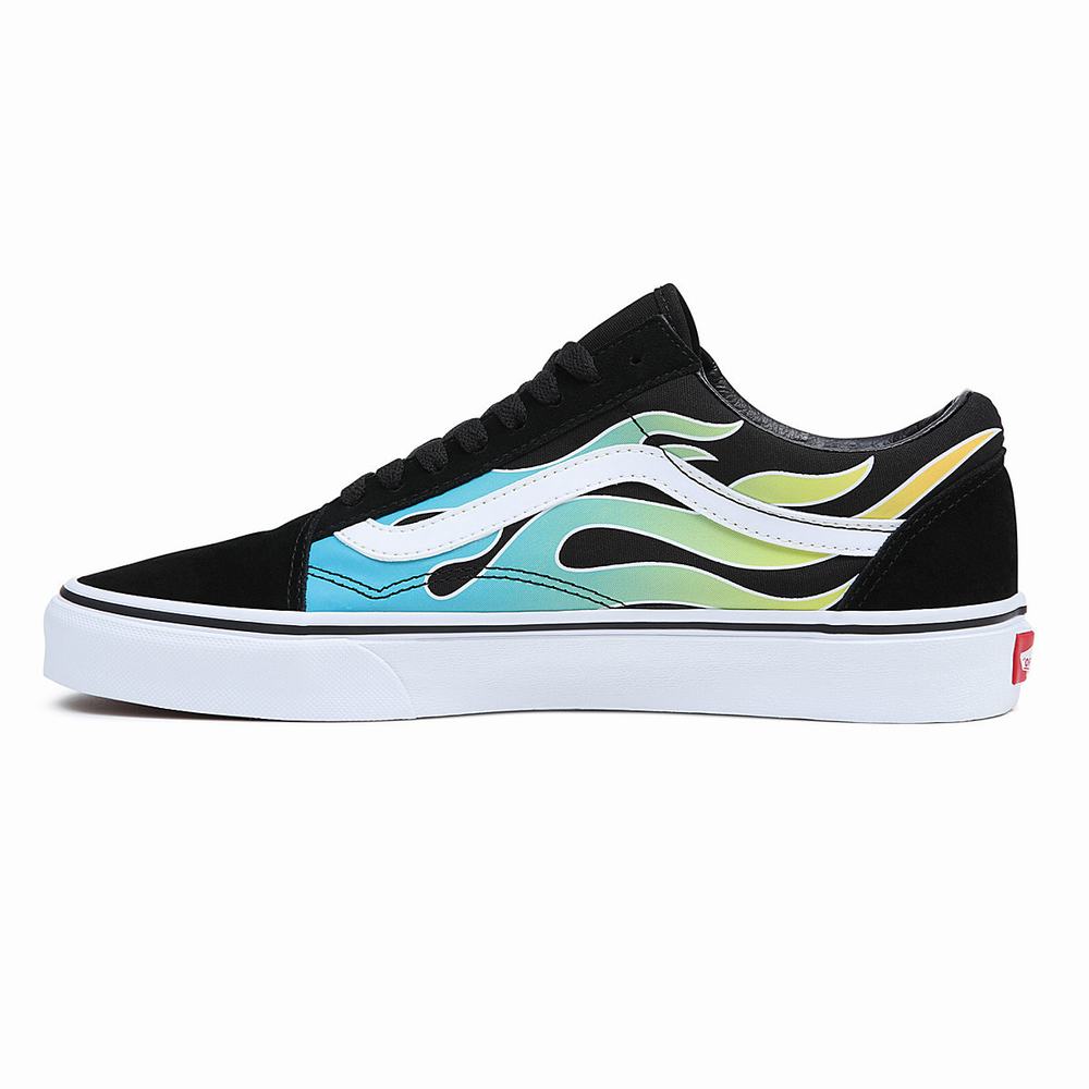 Tenis Vans Old Skool Mujer Azules/Negras | JQD123769