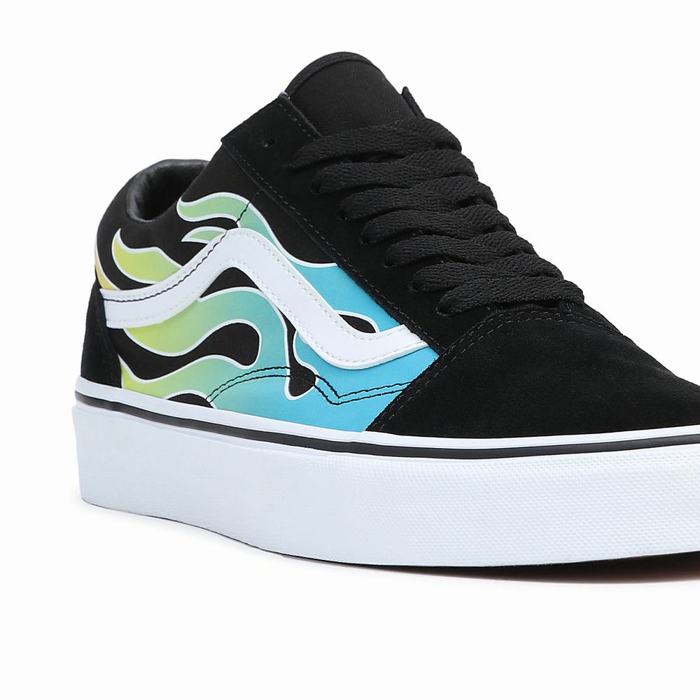 Tenis Vans Old Skool Mujer Azules/Negras | JQD123769