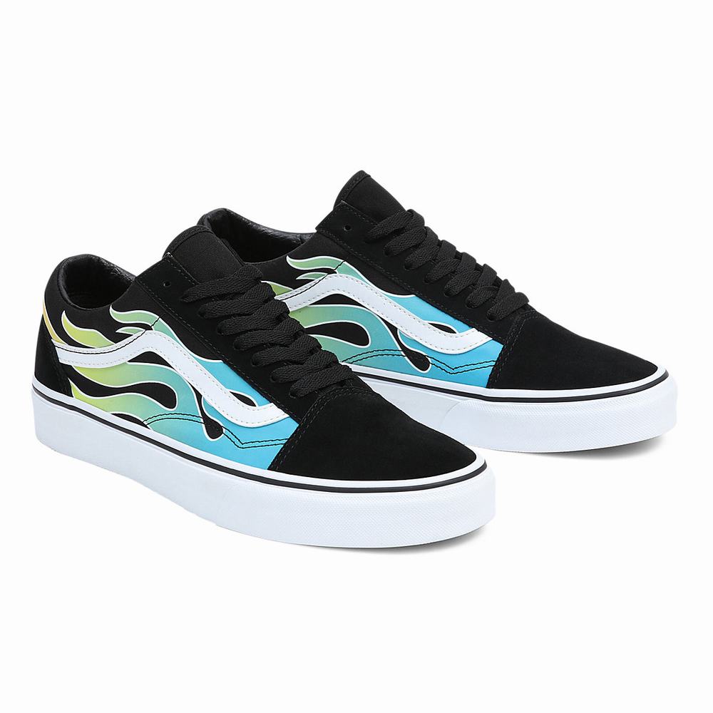 Tenis Vans Old Skool Mujer Azules/Negras | JQD123769