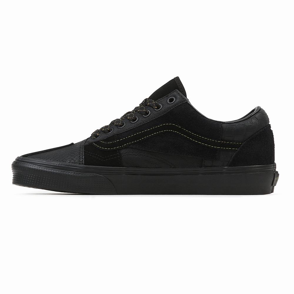 Tenis Vans Old Skool Patchwork Hombre Negras | OWZ139724