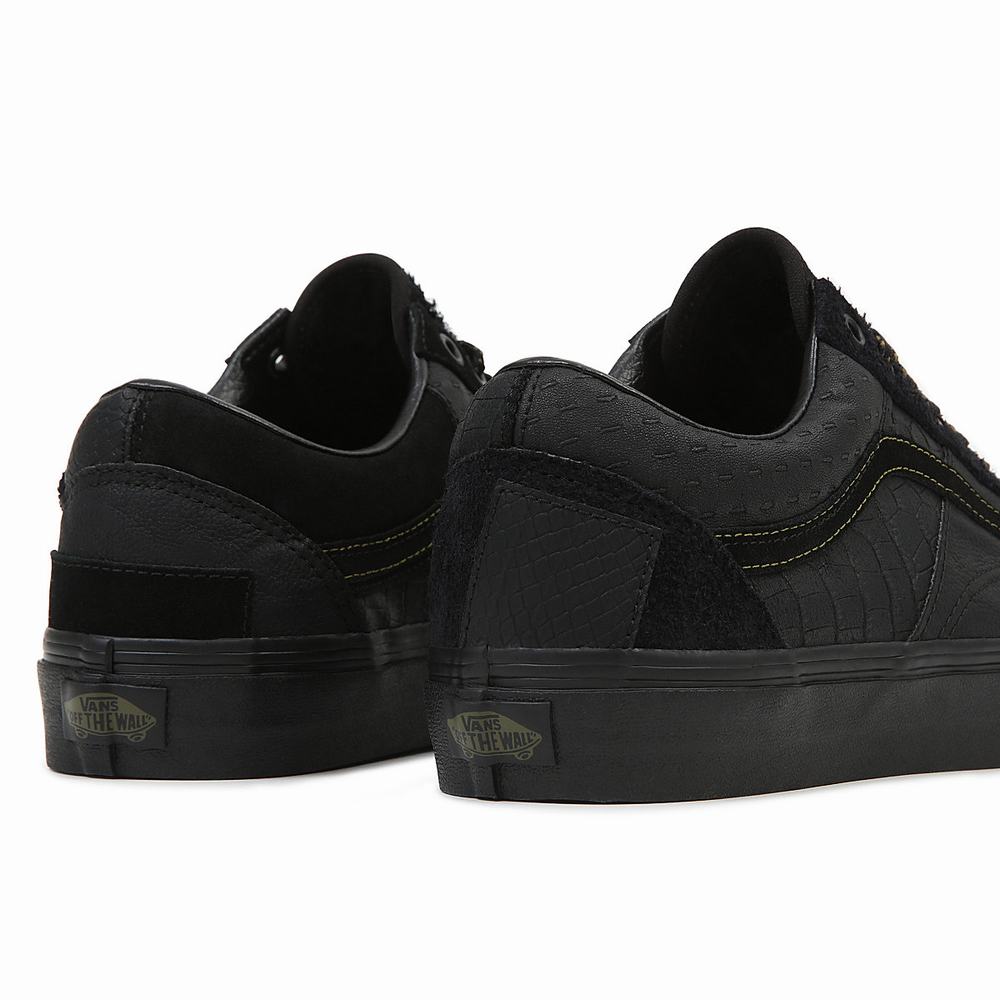 Tenis Vans Old Skool Patchwork Mujer Negras | KMA076548