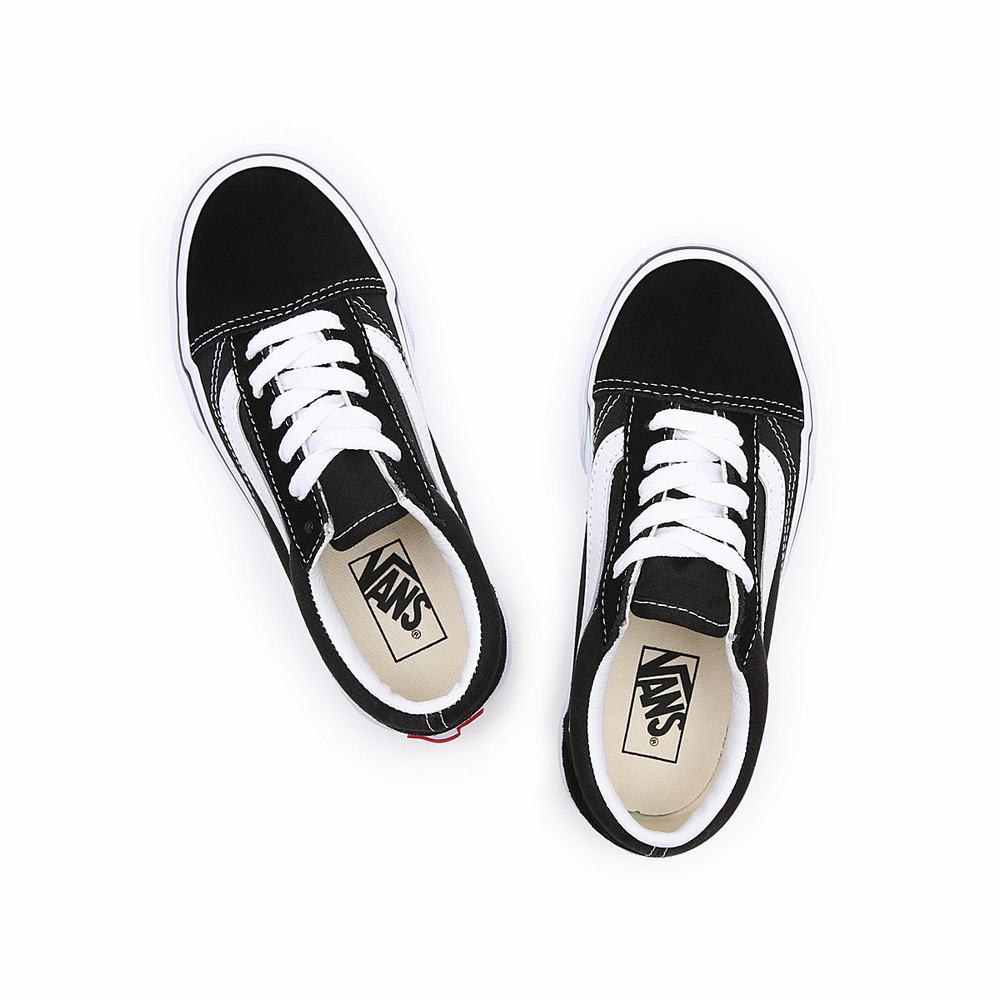 Tenis Vans Old Skool Platform (4-8 years) Niños Negras | VWB051682