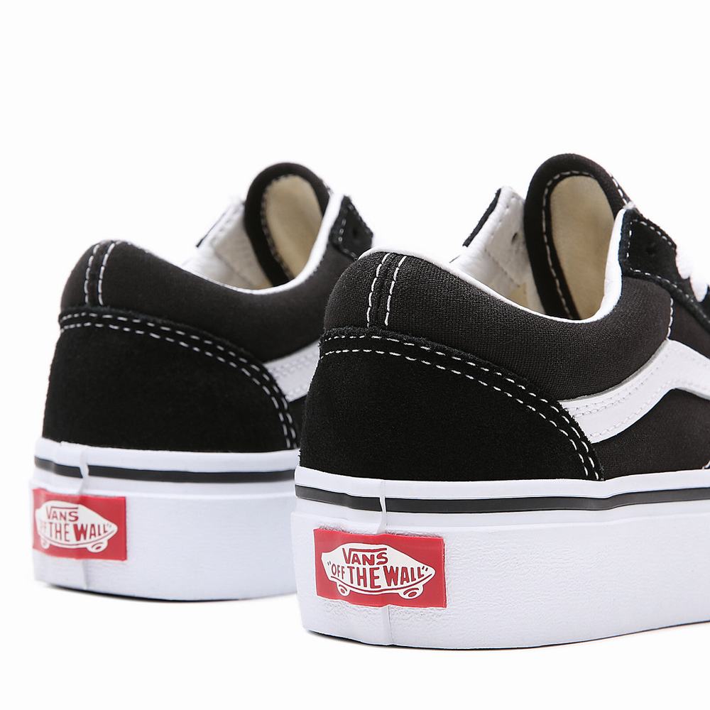 Tenis Vans Old Skool Platform (4-8 years) Niños Negras | VWB051682