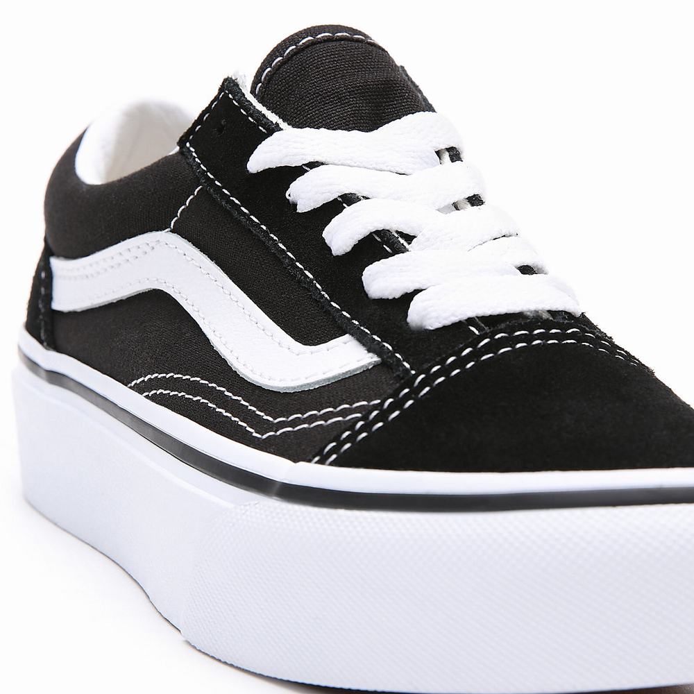 Tenis Vans Old Skool Platform (4-8 years) Niños Negras | VWB051682