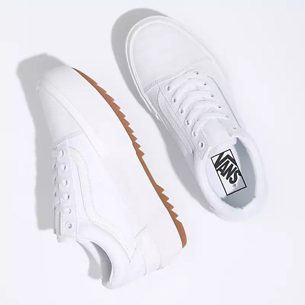 Tenis Vans Old Skool Stacked Mujer Blancas | BFI963251