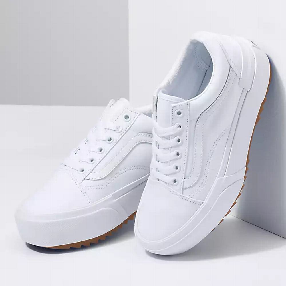 Tenis Vans Old Skool Stacked Mujer Blancas | BFI963251