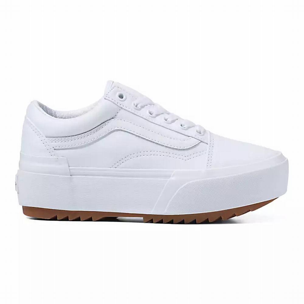 Tenis Vans Old Skool Stacked Mujer Blancas | BFI963251