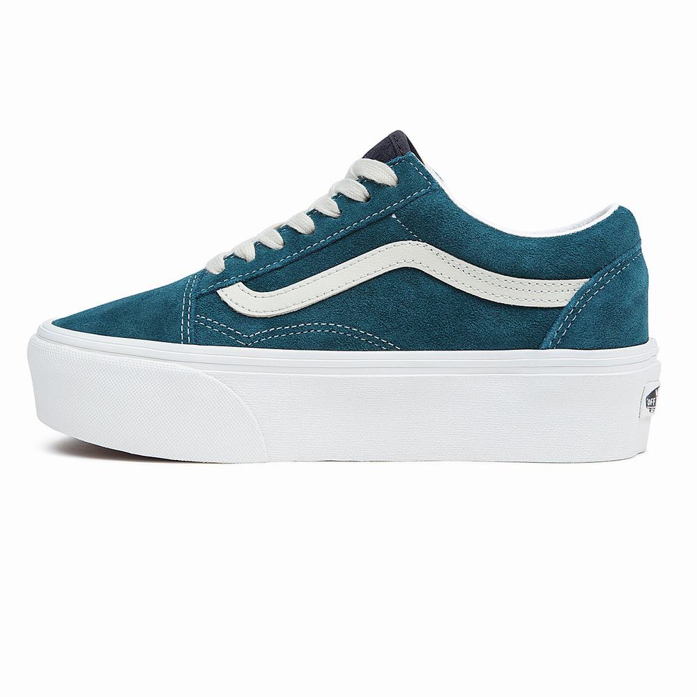 Tenis Vans Old Skool Stackform Mujer Azules | JRE924068