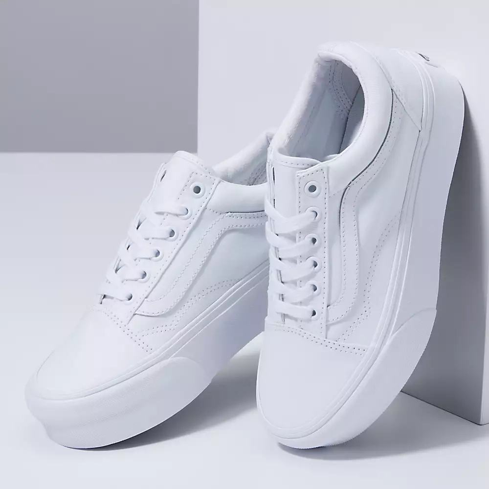 Tenis Vans Old Skool Stackform Mujer Blancas | IEC092138