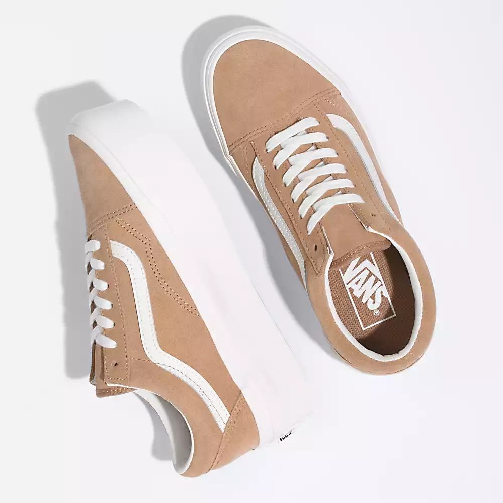 Tenis Vans Old Skool Stackform Mujer Marrones/Blancas | QWB418973