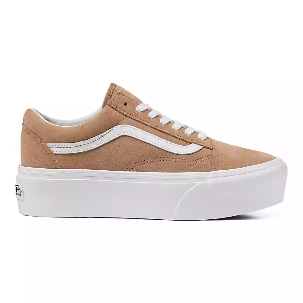 Tenis Vans Old Skool Stackform Mujer Marrones/Blancas | QWB418973