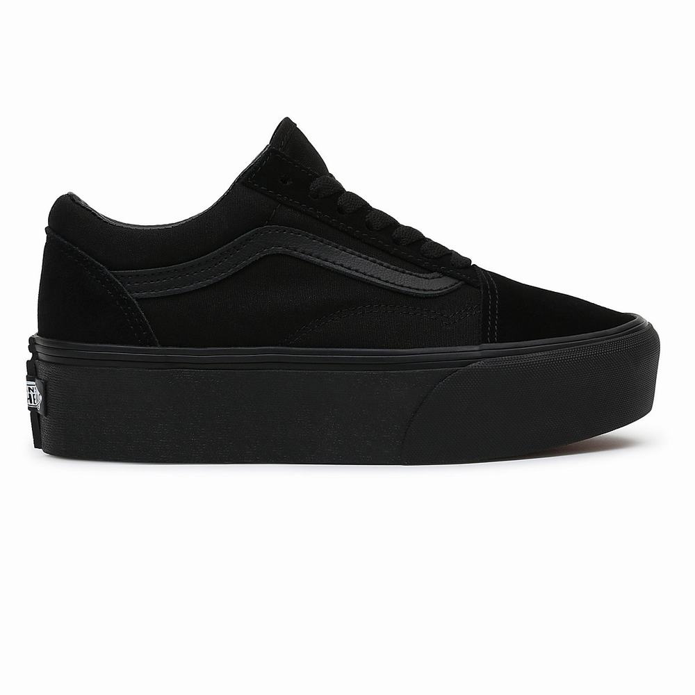 Tenis Vans Old Skool Stackform Mujer Negras | CSV590283