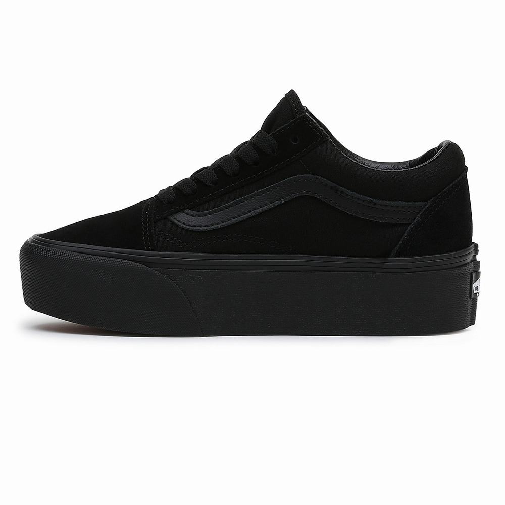 Tenis Vans Old Skool Stackform Mujer Negras | CSV590283