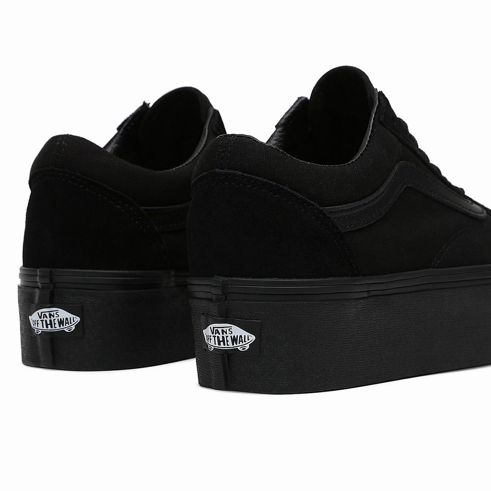 Tenis Vans Old Skool Stackform Mujer Negras | CSV590283