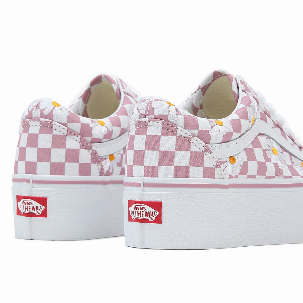 Tenis Vans Old Skool Stackform Mujer Rosas | HTL498357