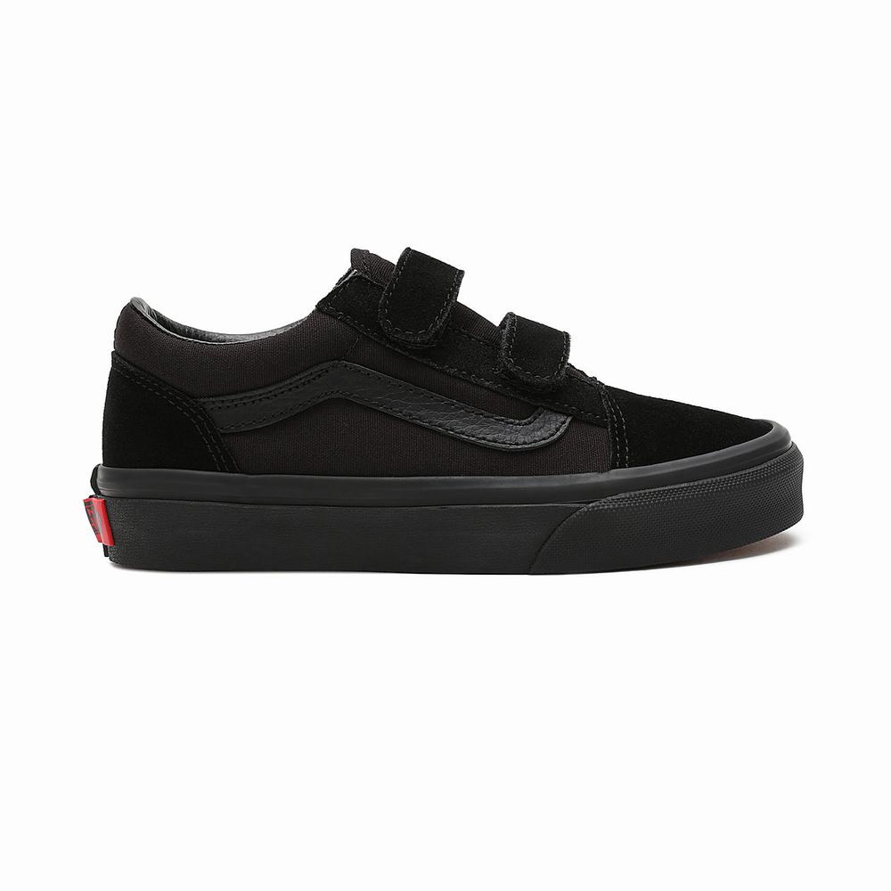 Tenis Vans Old Skool V (4-8 years) Niños Negras | REM860721