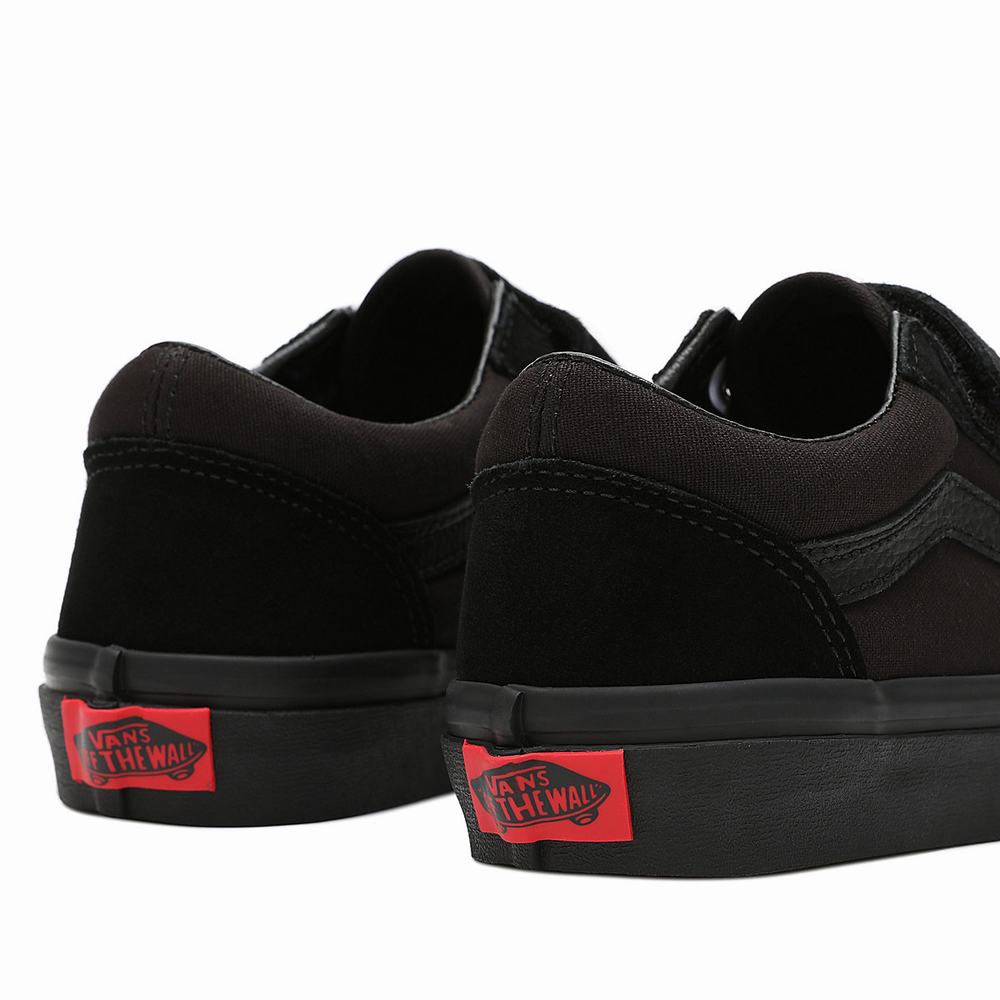 Tenis Vans Old Skool V (4-8 years) Niños Negras | REM860721