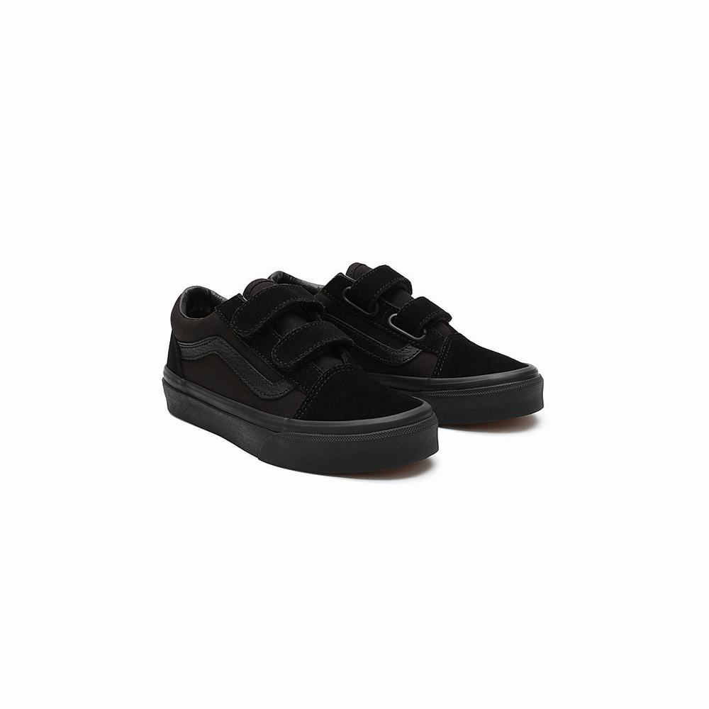 Tenis Vans Old Skool V (4-8 years) Niños Negras | REM860721