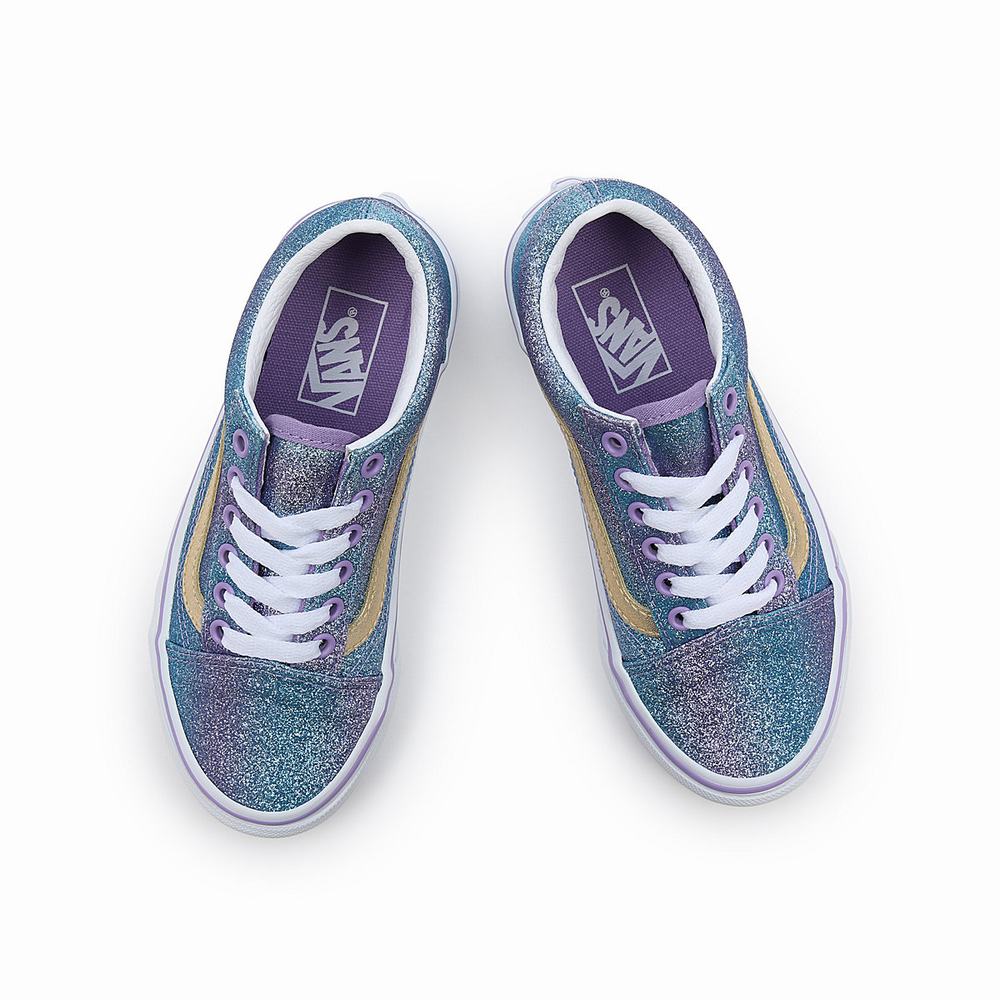 Tenis Vans Ombre Glitter Old Skool (4-8 years) Niños Moradas | JUZ563807