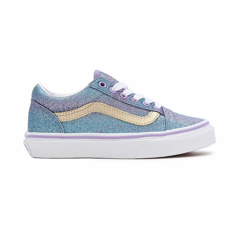 Tenis Vans Ombre Glitter Old Skool (4-8 years) Niños Moradas | JUZ563807