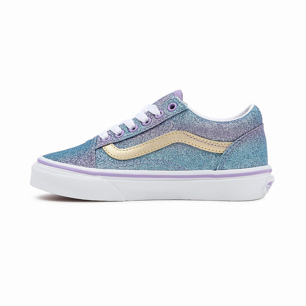 Tenis Vans Ombre Glitter Old Skool (4-8 years) Niños Moradas | JUZ563807