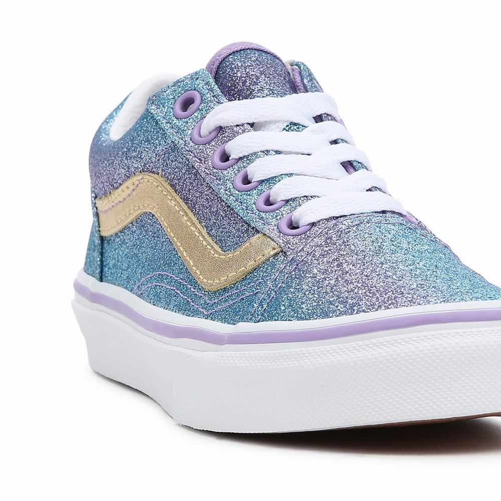 Tenis Vans Ombre Glitter Old Skool (4-8 years) Niños Moradas | JUZ563807