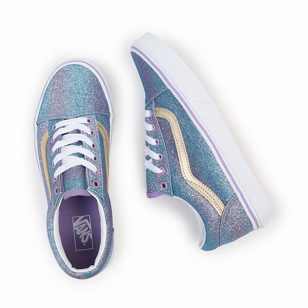 Tenis Vans Ombre Glitter Old Skool (8-14 years) Niños Moradas | JFV317950