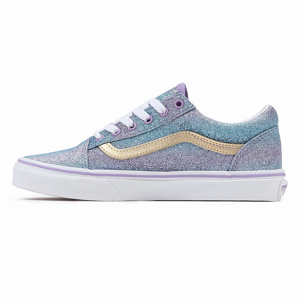 Tenis Vans Ombre Glitter Old Skool (8-14 years) Niños Moradas | JFV317950