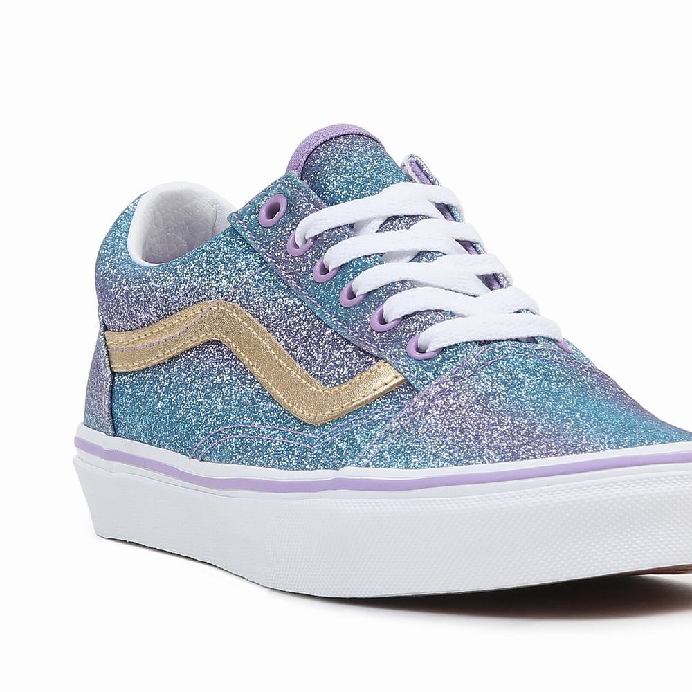 Tenis Vans Ombre Glitter Old Skool (8-14 years) Niños Moradas | JFV317950