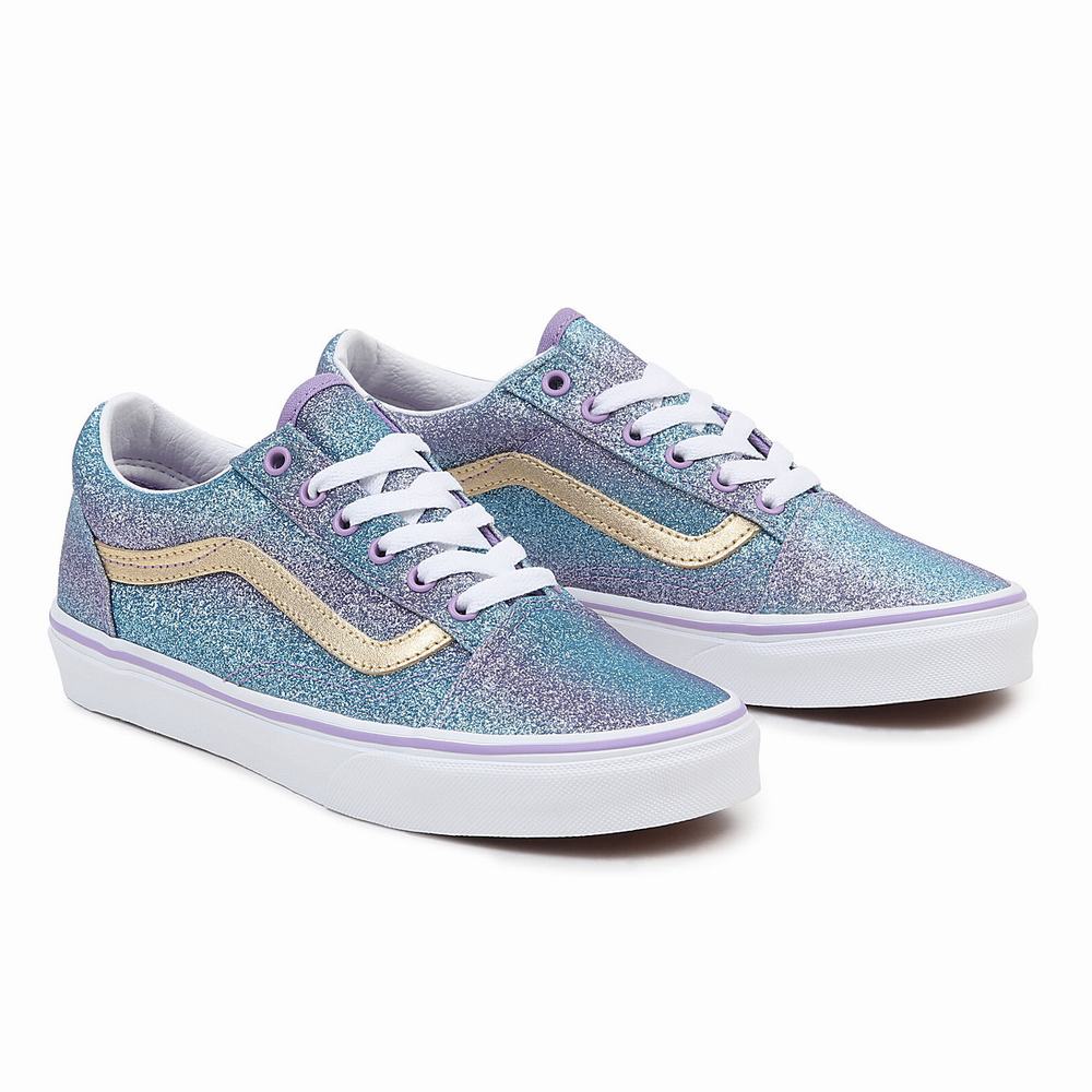 Tenis Vans Ombre Glitter Old Skool (8-14 years) Niños Moradas | JFV317950