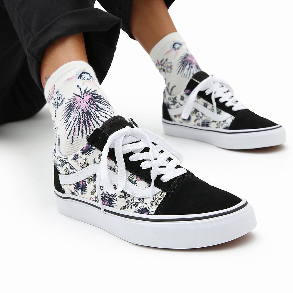 Tenis Vans Paradise Floral Old Skool Hombre Negras | TCE634019