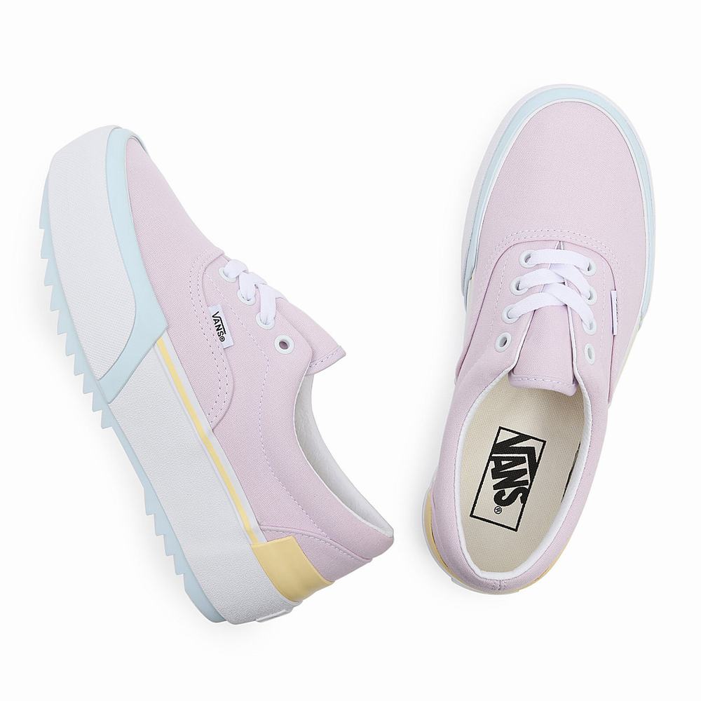 Tenis Vans Pastel Era Stacked Mujer Multicolor/Rosas | WDU597603