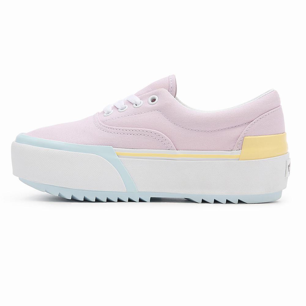 Tenis Vans Pastel Era Stacked Mujer Multicolor/Rosas | WDU597603