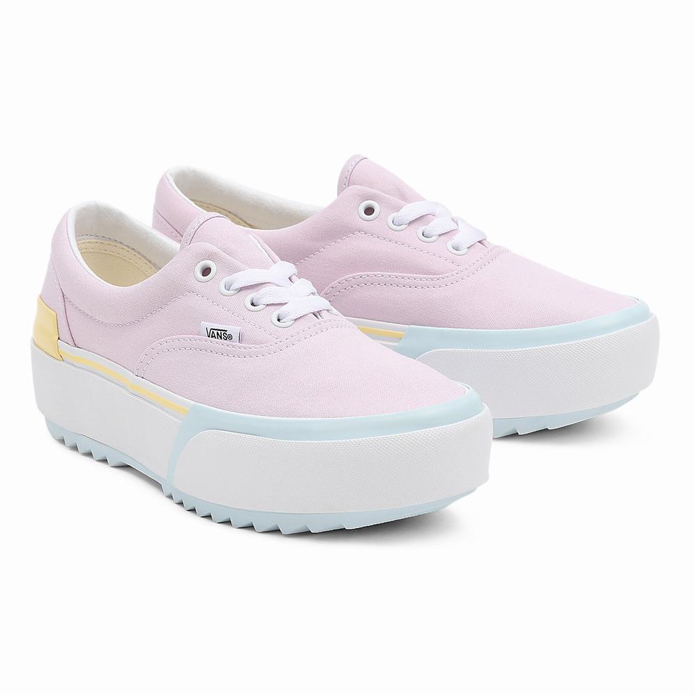 Tenis Vans Pastel Era Stacked Mujer Multicolor/Rosas | WDU597603