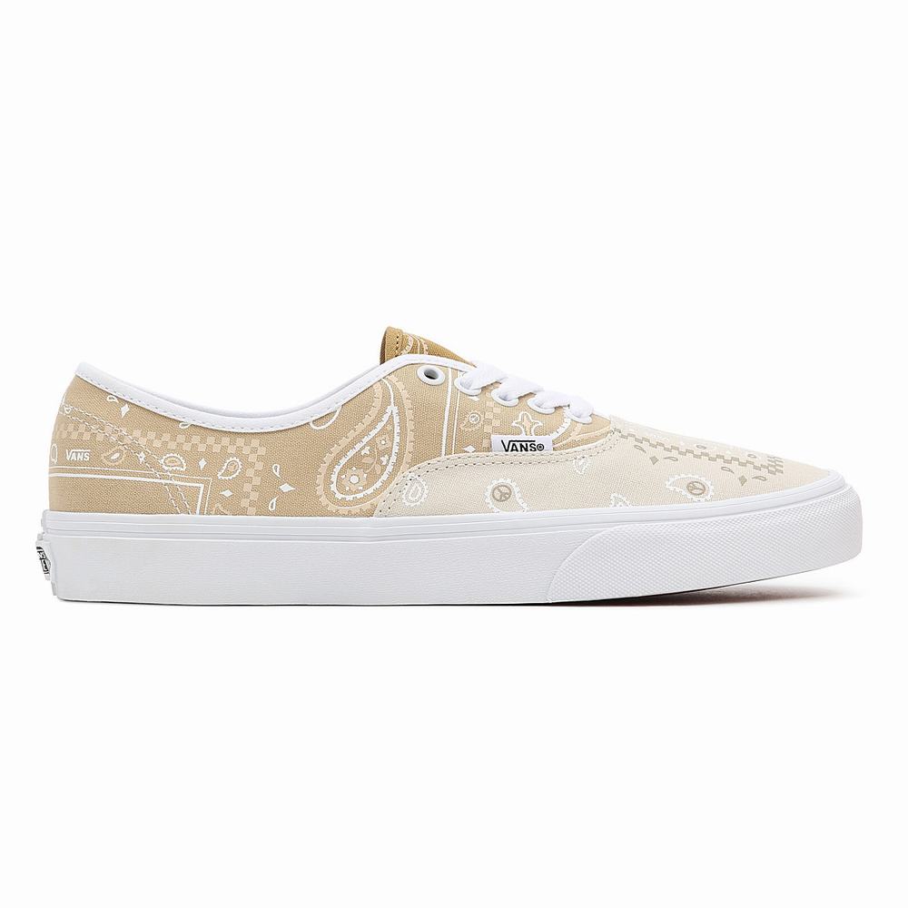 Tenis Vans Peace Paisley Authentic Hombre Beige | CKI614087