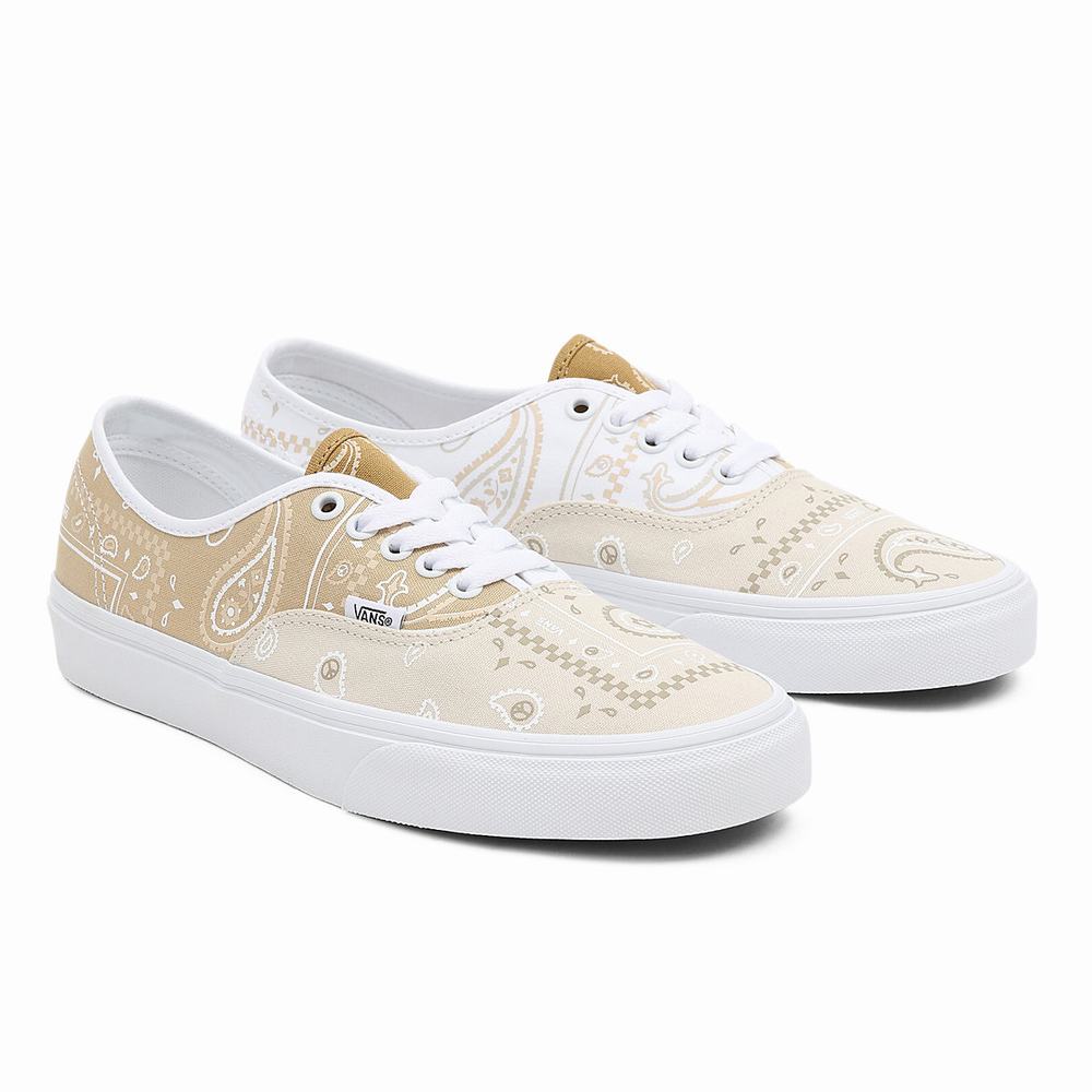 Tenis Vans Peace Paisley Authentic Hombre Beige | CKI614087