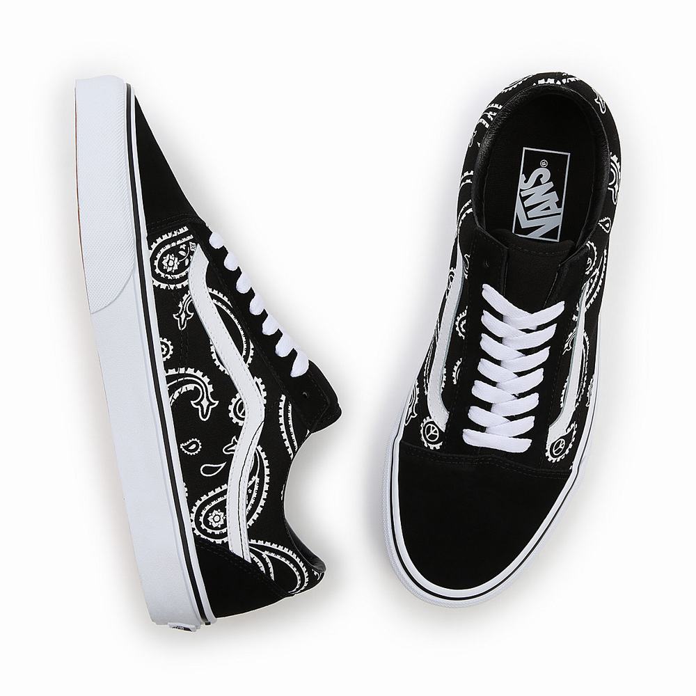 Tenis Vans Peace Paisley Old Skool Hombre Negras | YCW972043