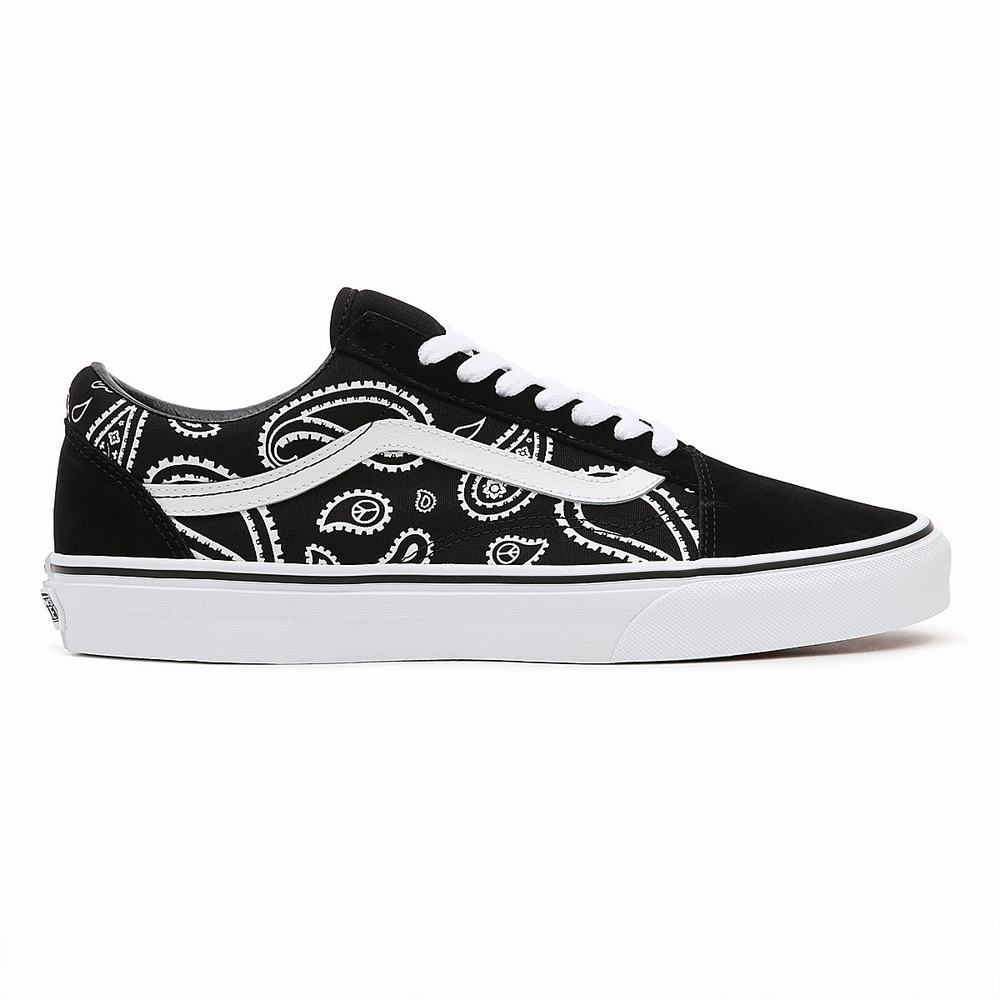 Tenis Vans Peace Paisley Old Skool Hombre Negras | YCW972043