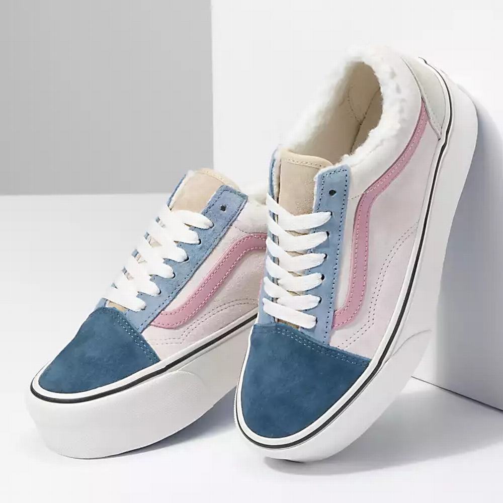 Tenis Vans Pig Suede Sherpa Old Skool Stackform Mujer Multicolor | SOA498263