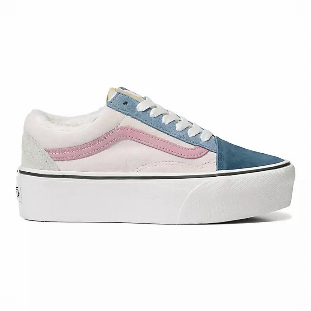 Tenis Vans Pig Suede Sherpa Old Skool Stackform Mujer Multicolor | SOA498263