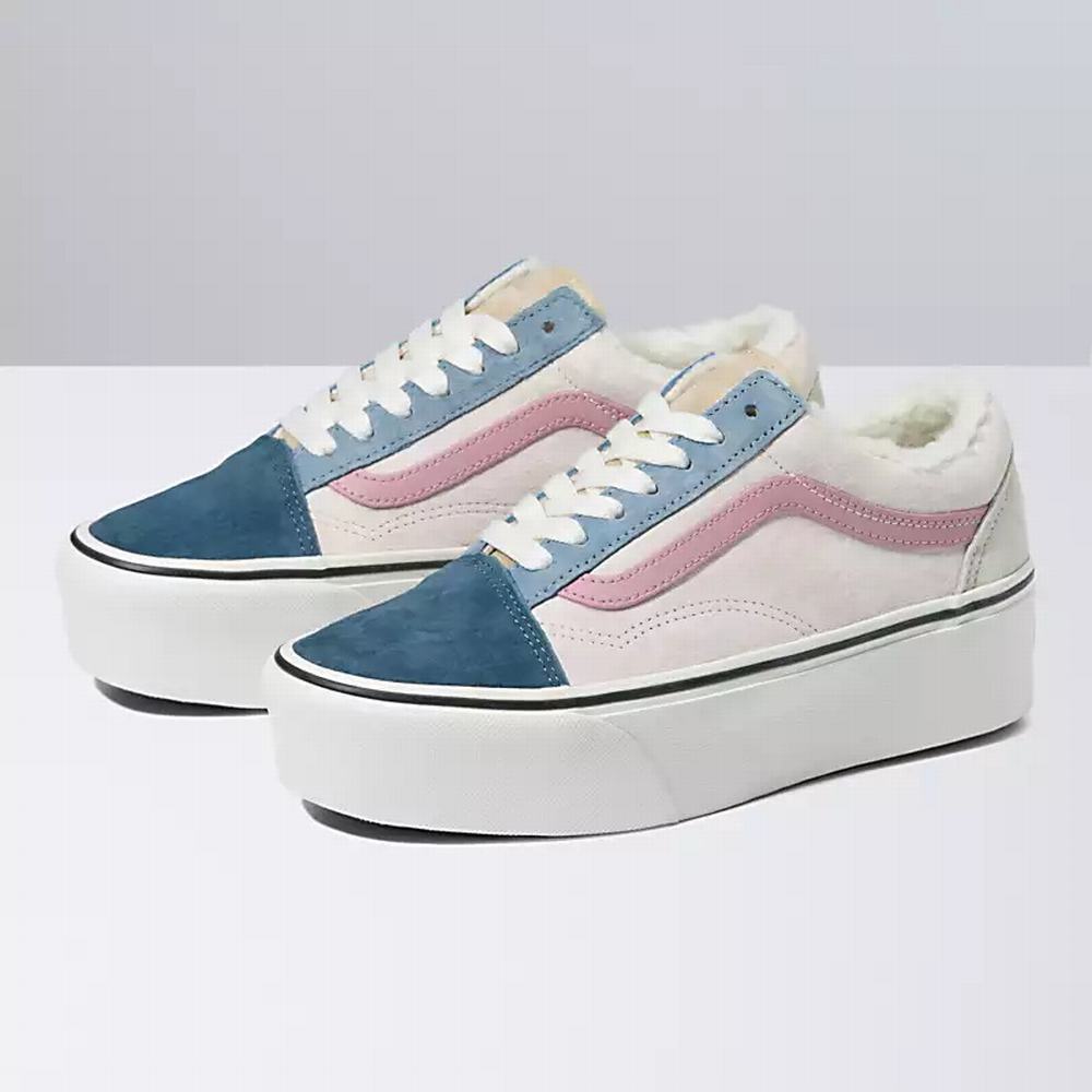 Tenis Vans Pig Suede Sherpa Old Skool Stackform Mujer Multicolor | SOA498263