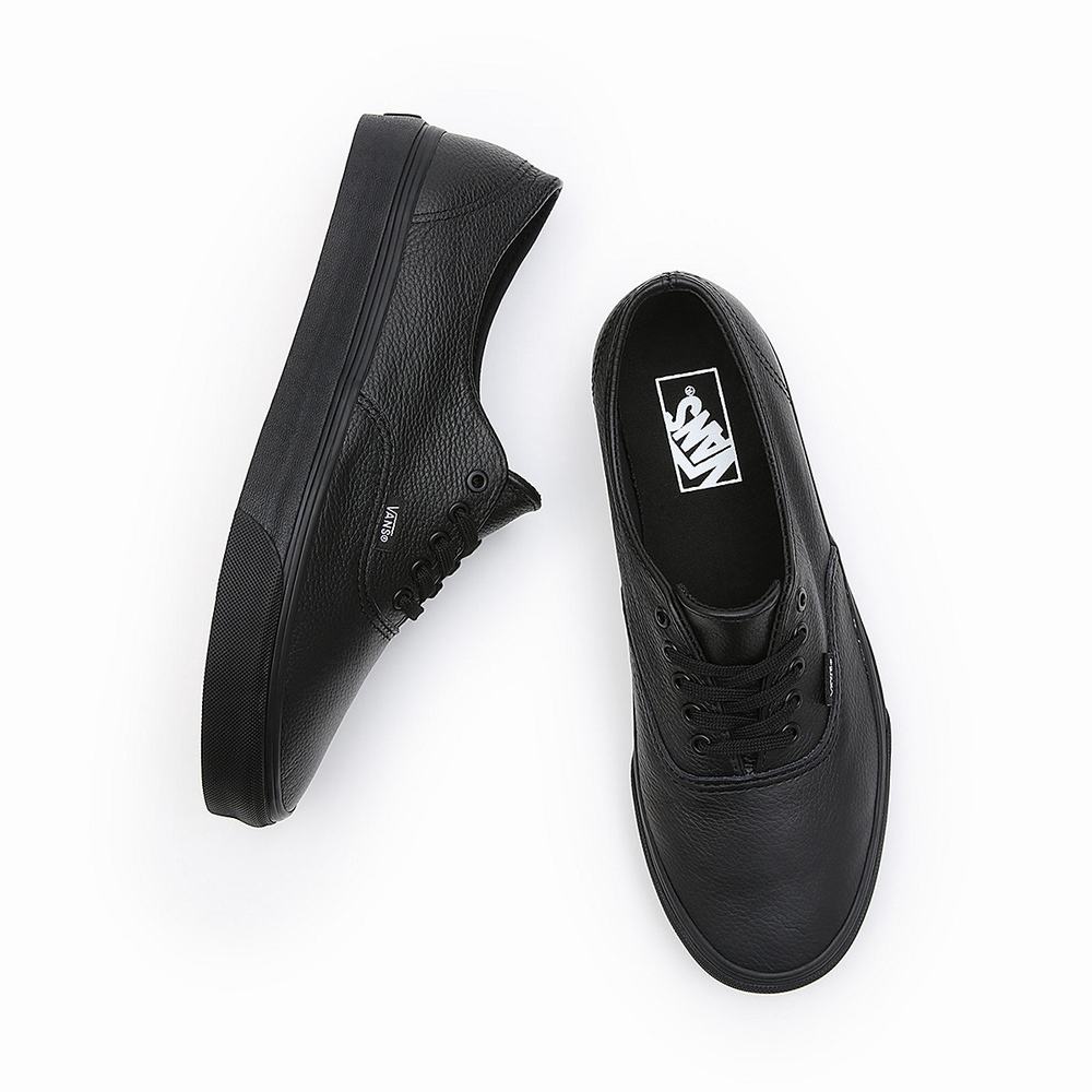 Tenis Vans Premium Leather Authentic Decon Mujer Negras | AGF742309